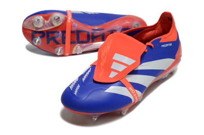 Adidas Predator Elite Foldover Tongue SG Low-Tops Soccer Cleats - Blue/White/Red