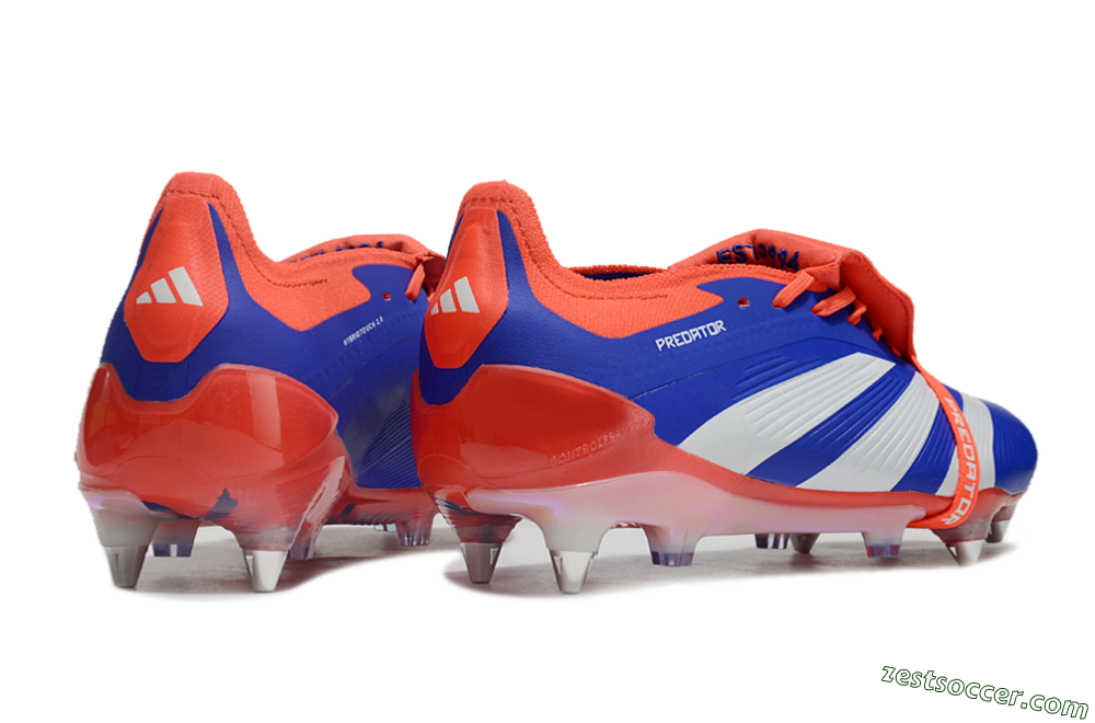 Adidas Predator Elite Foldover Tongue SG Low-Tops Soccer Cleats - Blue/White/Red 6