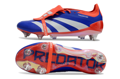Adidas Predator Elite Foldover Tongue SG Low-Tops Soccer Cleats - Blue/White/Red