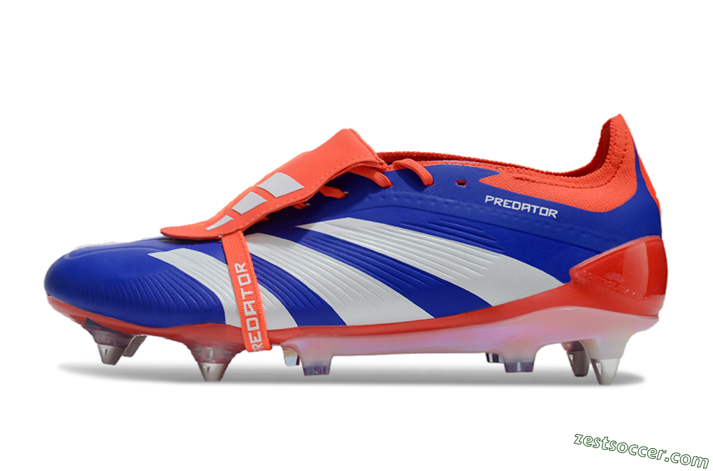 Adidas Predator Elite Foldover Tongue SG Low-Tops Soccer Cleats - Blue/White/Red 2