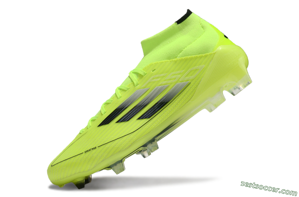 Adidas F50 Elite Mid FG High-Tops Soccer Cleats - Yellow/Blue/White 5
