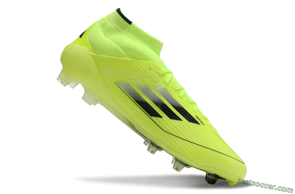 Adidas F50 Elite Mid FG High-Tops Soccer Cleats - Yellow/Blue/White 4