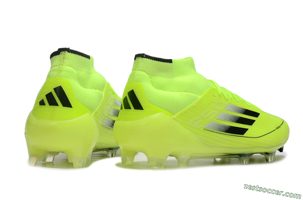 Adidas F50 Elite Mid FG High-Tops Soccer Cleats - Yellow/Blue/White 6