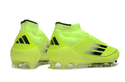 Adidas F50 Elite Mid FG High-Tops Soccer Cleats - Yellow/Blue/White