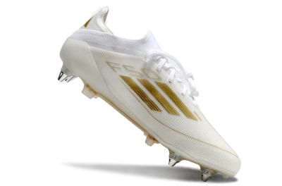 Adidas F50 Elite SG Low-Tops Soccer Cleats - White/Gold