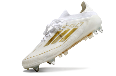 Adidas F50 Elite SG Low-Tops Soccer Cleats - White/Gold