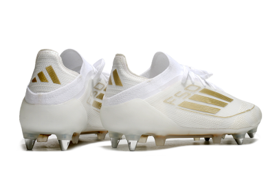 Adidas F50 Elite SG Low-Tops Soccer Cleats - White/Gold