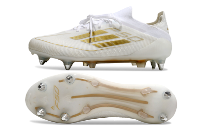 Adidas F50 Elite SG Low-Tops Soccer Cleats - White/Gold