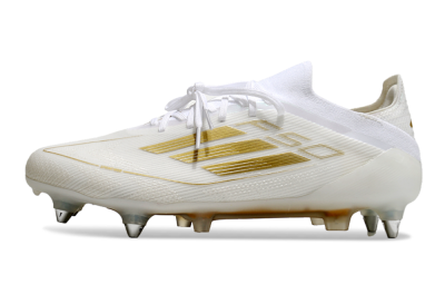 Adidas F50 Elite SG Low-Tops Soccer Cleats - White/Gold
