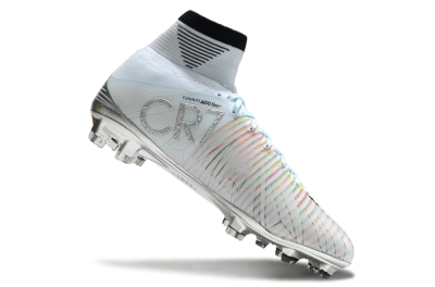 Nike Zoom Superfly 5 Elite FG High-Tops Soccer Cleats - Blue/Black/Rainbow
