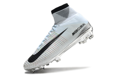 Nike Zoom Superfly 5 Elite FG High-Tops Soccer Cleats - Blue/Black/Rainbow