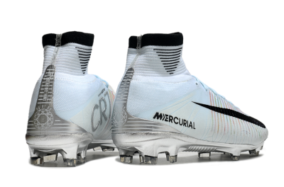 Nike Zoom Superfly 5 Elite FG High-Tops Soccer Cleats - Blue/Black/Rainbow