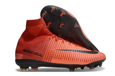 Nike Zoom Superfly 5 Elite FG High-Tops Soccer Cleats - Red/Black