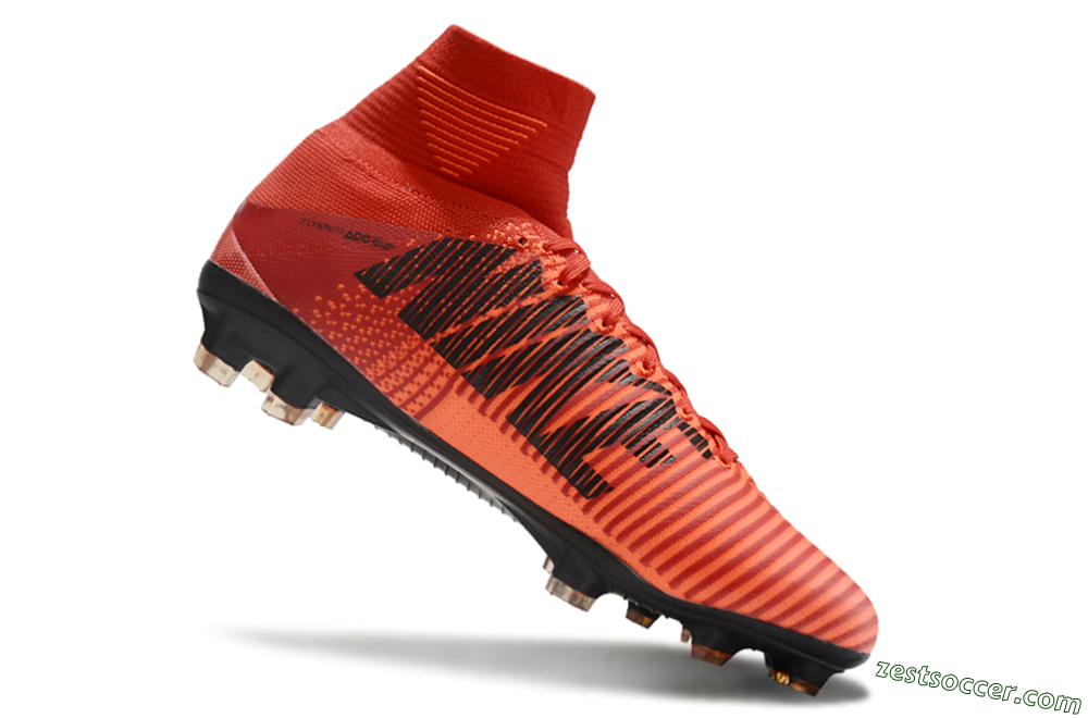 Nike Zoom Superfly 5 Elite FG High-Tops Soccer Cleats - Red/Black 4