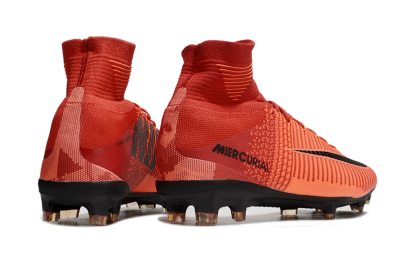 Nike Zoom Superfly 5 Elite FG High-Tops Soccer Cleats - Red/Black