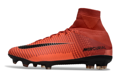 Nike Zoom Superfly 5 Elite FG High-Tops Soccer Cleats - Red/Black