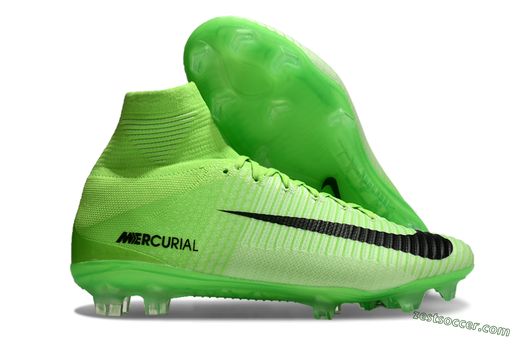 Nike Zoom Superfly 5 Elite FG High-Tops Soccer Cleats - Yellow/Black 0