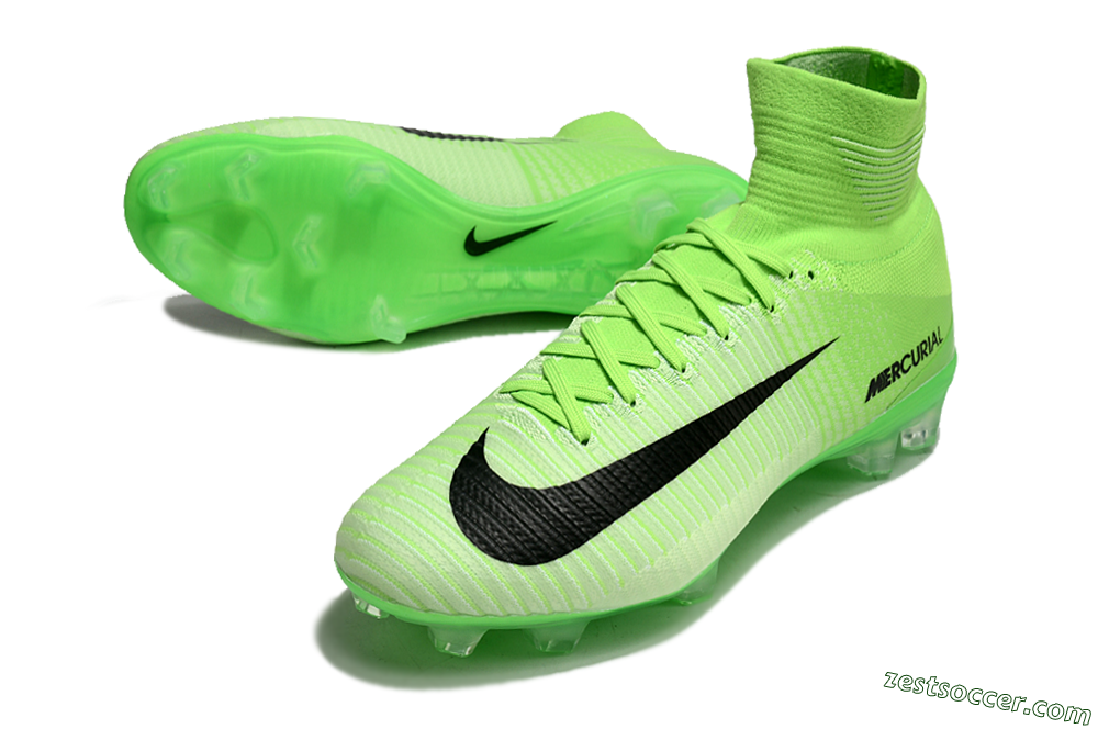 Nike Zoom Superfly 5 Elite FG High-Tops Soccer Cleats - Yellow/Black 3