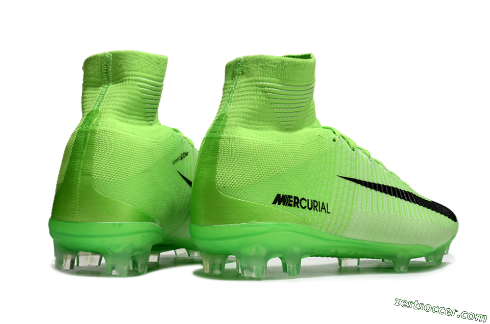 Nike Zoom Superfly 5 Elite FG High-Tops Soccer Cleats - Yellow/Black 6