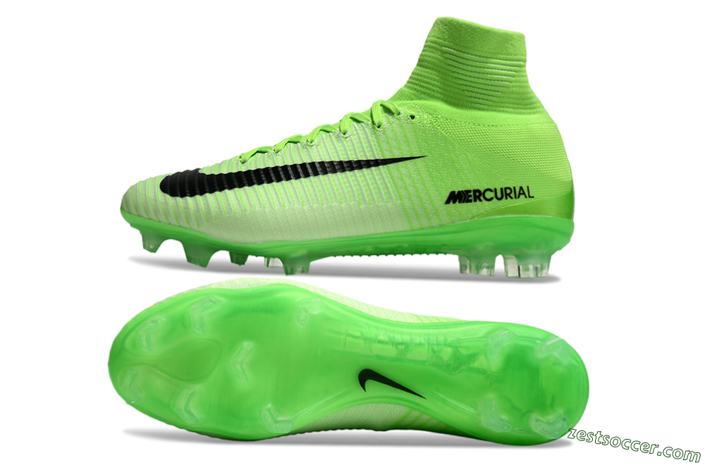 Nike Zoom Superfly 5 Elite FG High-Tops Soccer Cleats - Yellow/Black 1