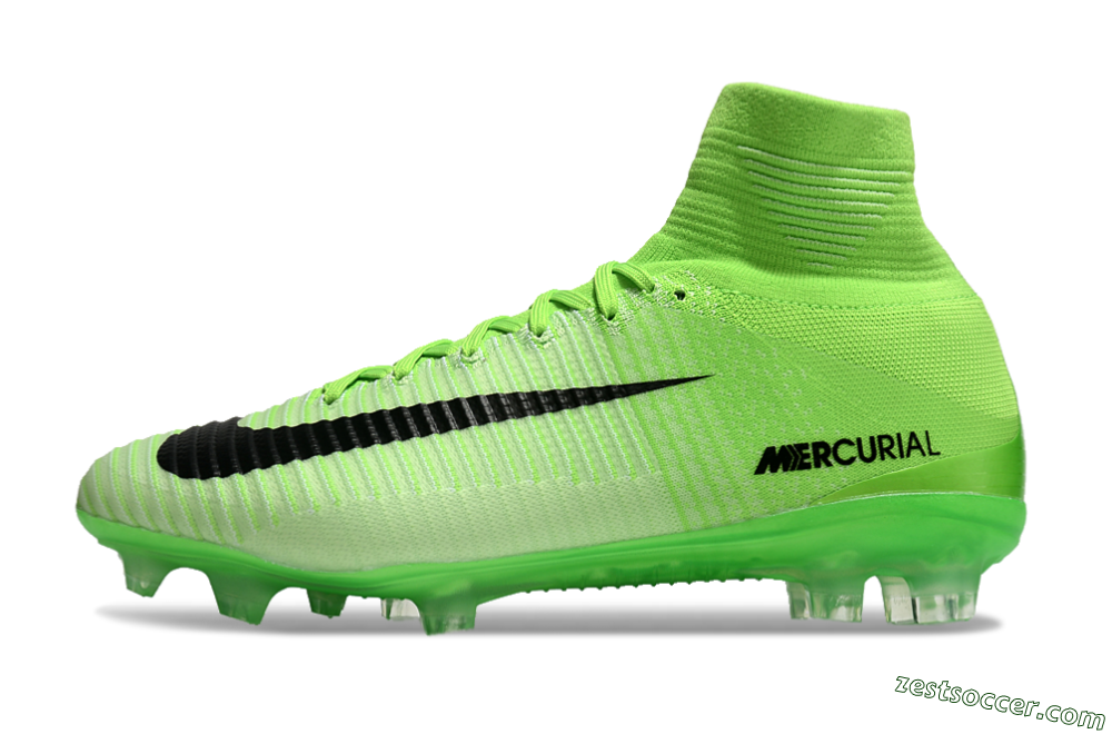 Nike Zoom Superfly 5 Elite FG High-Tops Soccer Cleats - Yellow/Black 2