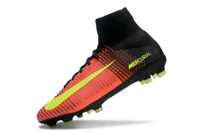 Nike Zoom Superfly 5 Elite FG High-Tops Soccer Cleats - Red/Black/Yellow
