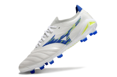Mizuno Morelia Neo 4 FG Low-Tops Soccer Cleats - White/Blue/Yellow