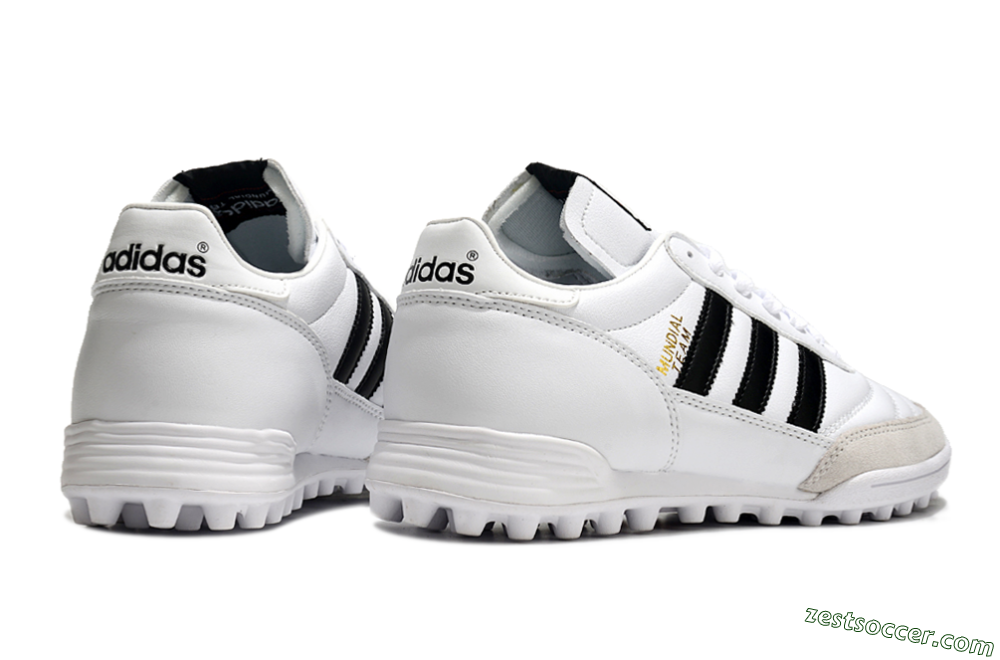 Adidas Mundial Team Astro TF Low-Tops Soccer Shoes - White/Black/Gold 6
