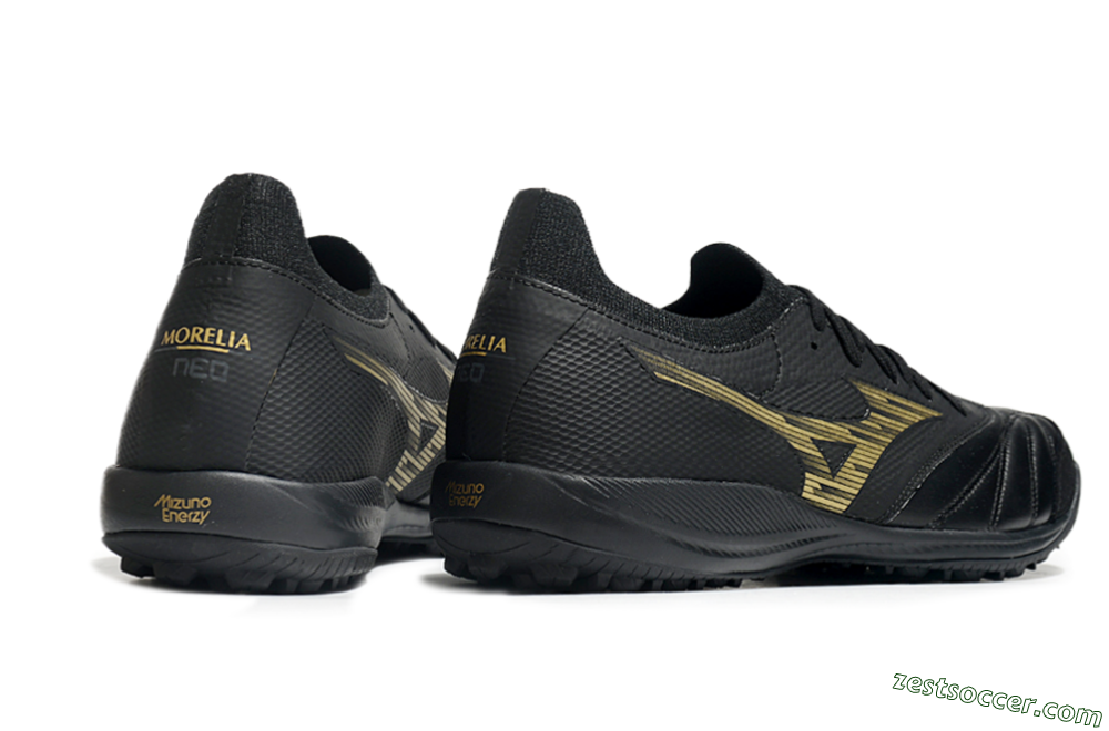 Mizuno Morelia Neo Sala M8 TF Low-Tops Soccer Shoes - Black/Gold 6