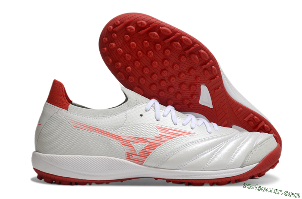 Mizuno Morelia Neo Sala M8 TF Low-Tops Soccer Shoes - Beige/Red/White 0