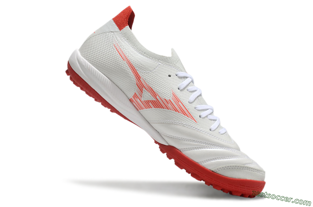 Mizuno Morelia Neo Sala M8 TF Low-Tops Soccer Shoes - Beige/Red/White 4