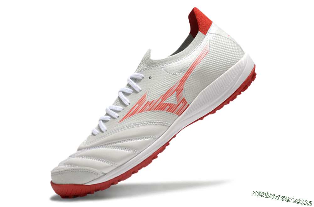 Mizuno Morelia Neo Sala M8 TF Low-Tops Soccer Shoes - Beige/Red/White 5