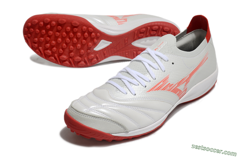 Mizuno Morelia Neo Sala M8 TF Low-Tops Soccer Shoes - Beige/Red/White 3