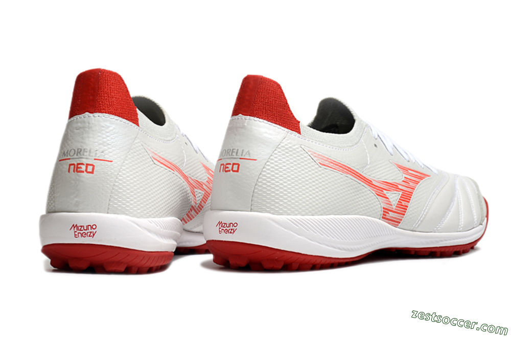 Mizuno Morelia Neo Sala M8 TF Low-Tops Soccer Shoes - Beige/Red/White 6