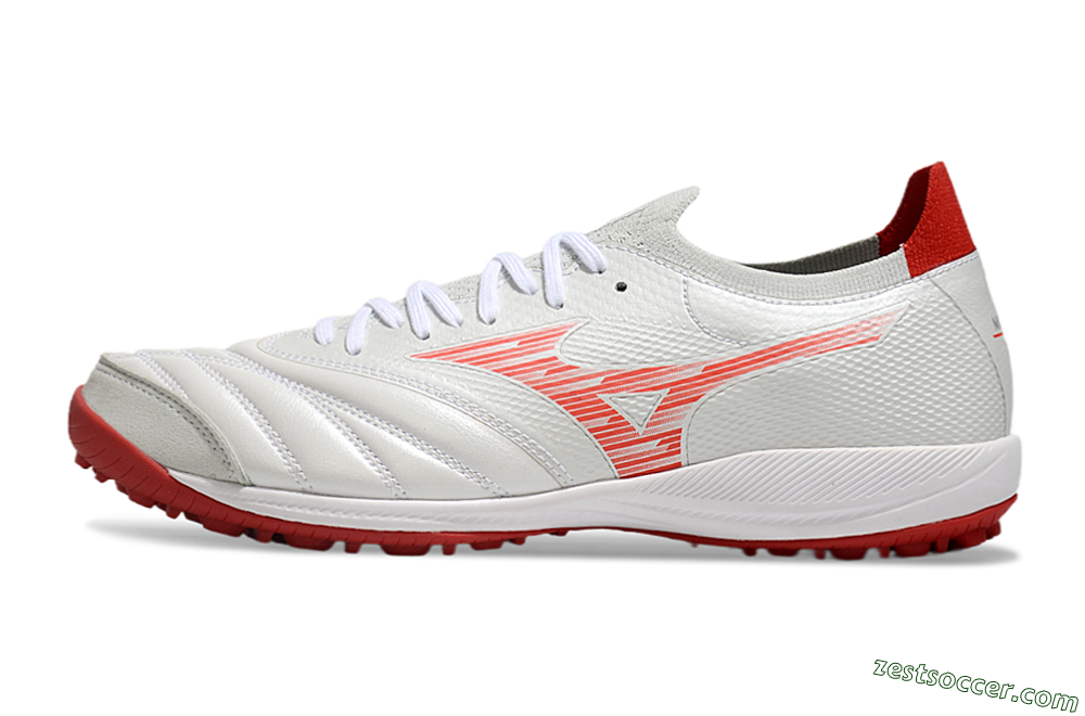 Mizuno Morelia Neo Sala M8 TF Low-Tops Soccer Shoes - Beige/Red/White 2