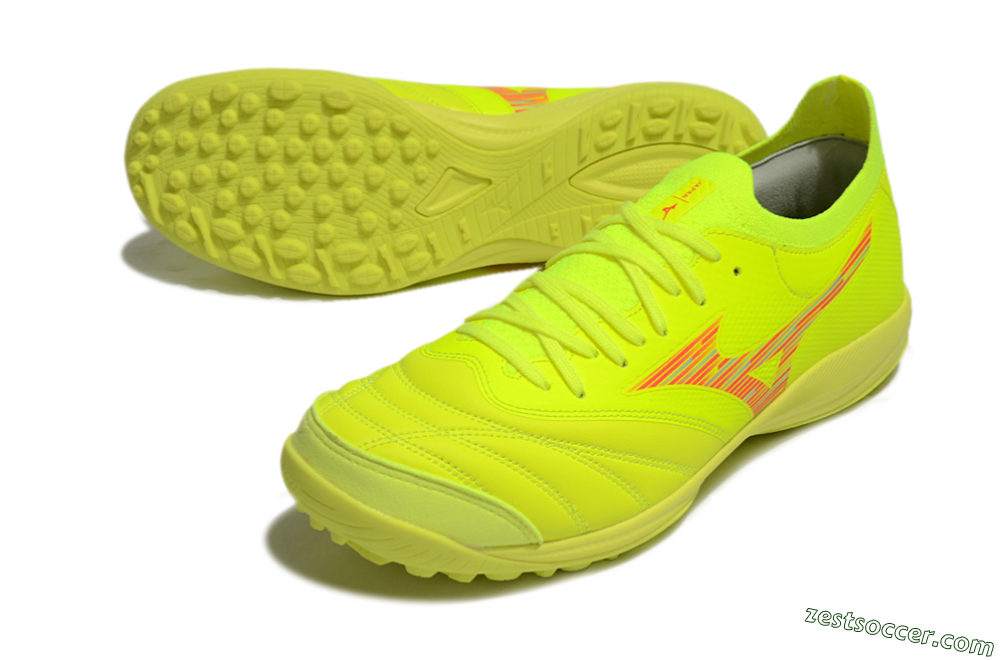 Mizuno Morelia Neo Sala M8 TF Low-Tops Soccer Shoes - Yellow/Red 3