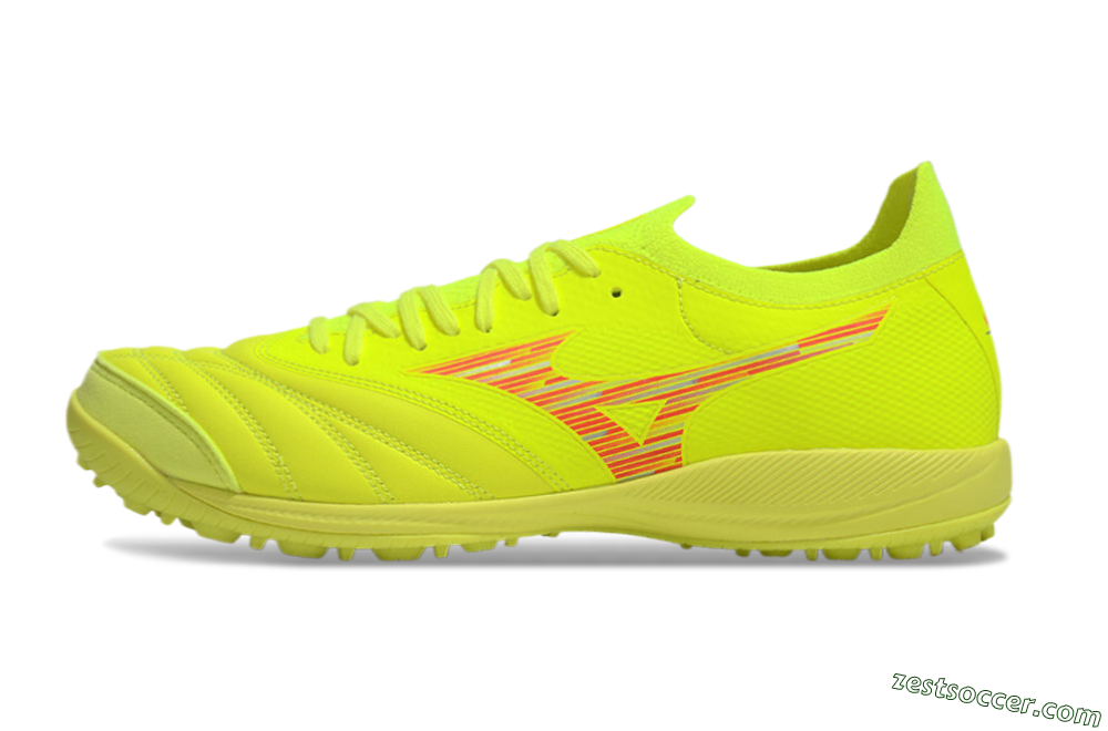 Mizuno Morelia Neo Sala M8 TF Low-Tops Soccer Shoes - Yellow/Red 2