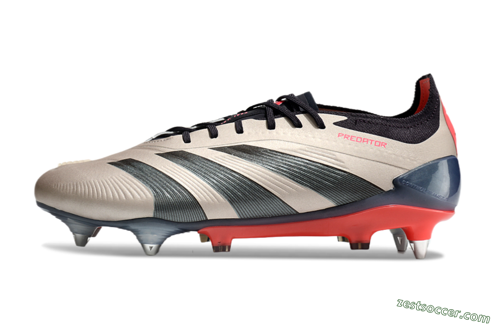 Adidas Predator 24 Elite SG Low-Tops Soccer Cleats - Gold/Blue/Red 2