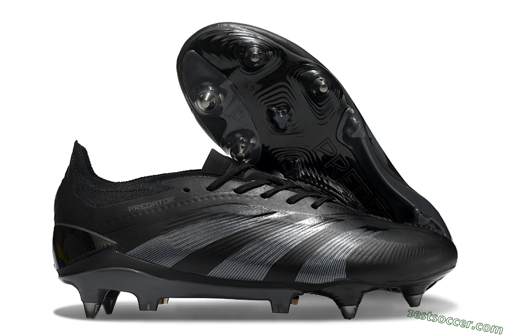 Adidas Predator 24 Elite SG Low-Tops Soccer Cleats - Black/Silver 0