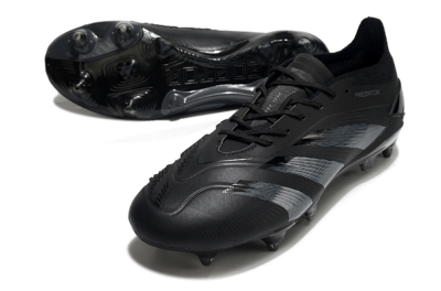 Adidas Predator 24 Elite SG Low-Tops Soccer Cleats - Black/Silver
