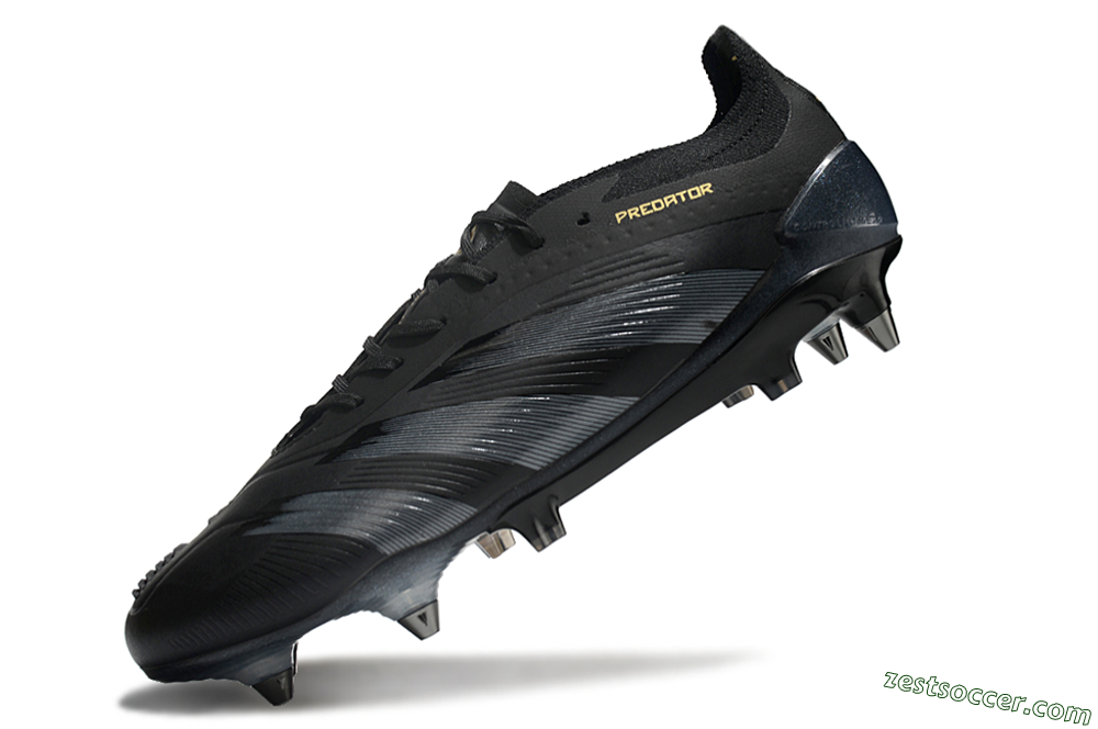 Adidas Predator 24 Elite SG Low-Tops Soccer Cleats - Black/Silver 5