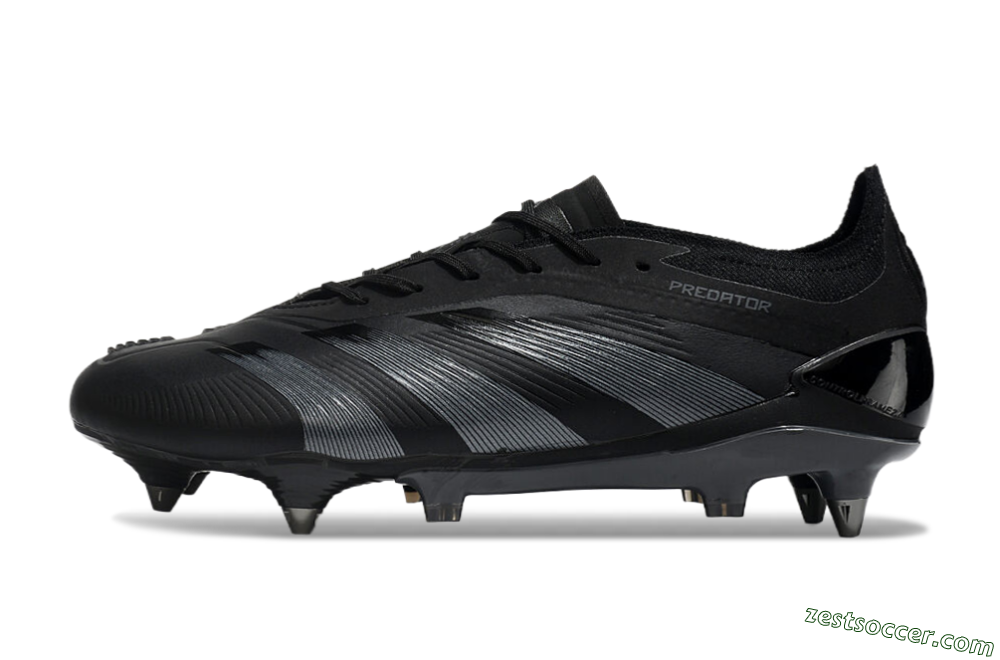 Adidas Predator 24 Elite SG Low-Tops Soccer Cleats - Black/Silver 2