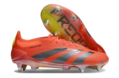 Adidas Predator 24 Elite SG Low-Tops Soccer Cleats - Red/Black/Yellow