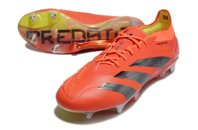 Adidas Predator 24 Elite SG Low-Tops Soccer Cleats - Red/Black/Yellow