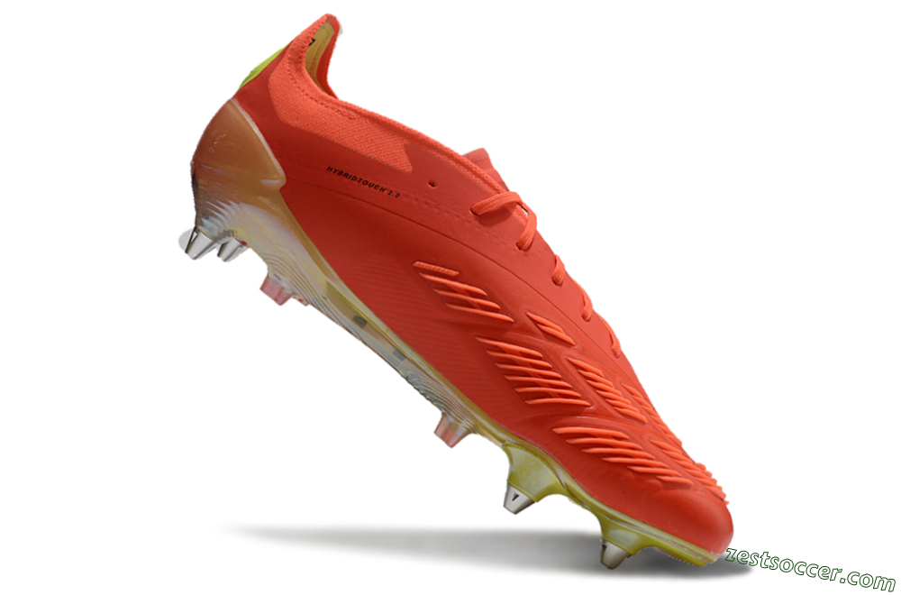 Adidas Predator 24 Elite SG Low-Tops Soccer Cleats - Red/Black/Yellow 4