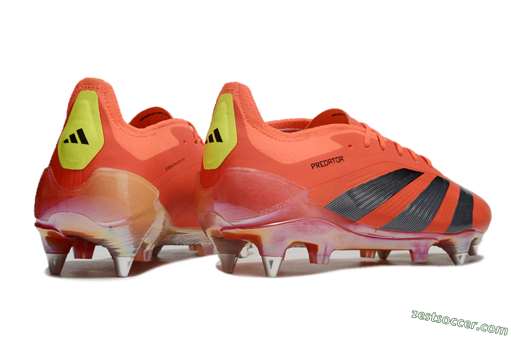 Adidas Predator 24 Elite SG Low-Tops Soccer Cleats - Red/Black/Yellow 6