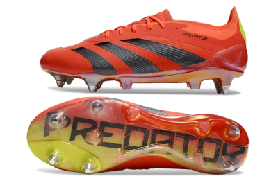 Adidas Predator 24 Elite SG Low-Tops Soccer Cleats - Red/Black/Yellow