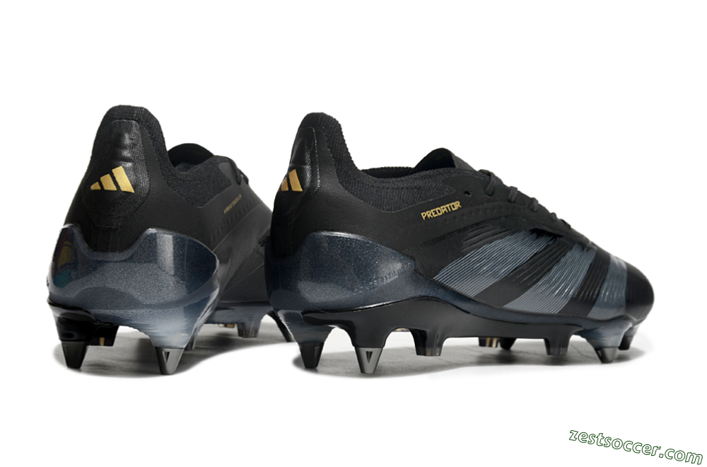 Adidas Predator 24 Elite SG Low-Tops Soccer Cleats - Black/Silver/Gold 3