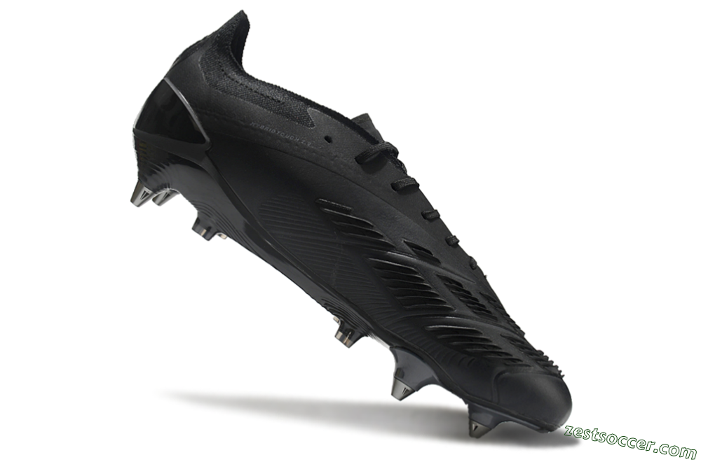 Adidas Predator 24 Elite SG Low-Tops Soccer Cleats - Black/Silver/Gold 5