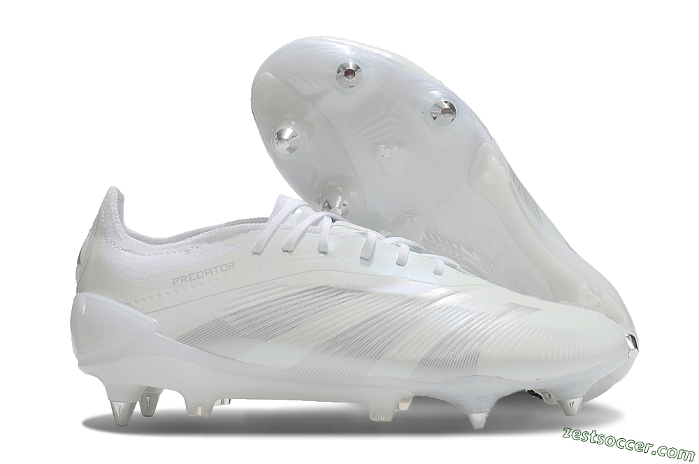 Adidas Predator 24 Elite SG Low-Tops Soccer Cleats - Beige/White/Silver 0